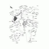 Схема узла: Радиатор (1/2) для Kawasaki ZX600 Ninja ZX-6RR