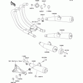Схема вузла: Вихлопна система для Kawasaki ZR750 Zephyr