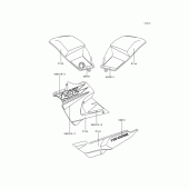 Схема вузла: Decals(blue)(kle500-a5/a6) для Kawasaki KLE500