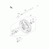 Схема вузла: Front wheel для Kawasaki VN1500 Vulcan 1500 Nomad Fi