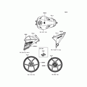 Схема вузла: Decals(White) для Kawasaki ZR800 Z800