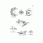 Схема вузла: Decals(Black) для Kawasaki ZX1400 ZZR1400 ABS