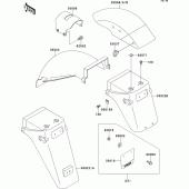 Схема вузла: Fender для Kawasaki EX500 GPZ500S