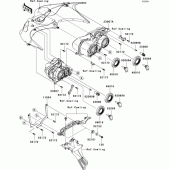 Схема вузла: Headlight(s) до Kawasaki ZX1400 ZZR1400 ABS