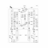 Схема вузла: Вилка передньої осі для Kawasaki ER500 ER-5