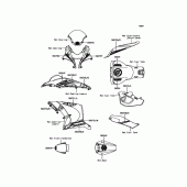 Схема узла: Наклейки для Kawasaki ZX1000 Ninja ZX-10RR