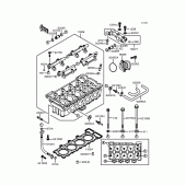 Схема вузла: Головка циліндра для Kawasaki ZX400 ZXR400