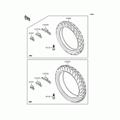 Схема узла: Колеса (Шины) для Kawasaki ZR400 ZRX