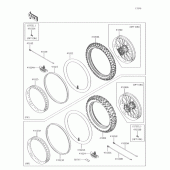 Схема вузла: Шина для Kawasaki KX450 KX450F