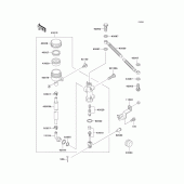 Схема вузла: Задній гальмівний циліндр для Kawasaki EX500 GPZ500S