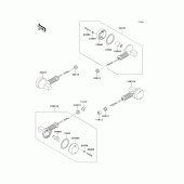 Схема узла: Поворотники для Kawasaki KLX650 KLX650 Motard