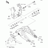 Схема узла: Задний рычаг (Маятник) для Kawasaki ZX1000 Ninja ZX-10R