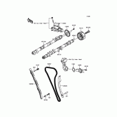 Схема вузла: Розподільний вал & Ланцюг ГРМ & Натягувач для Kawasaki ZG1400 Concours 14 ABS