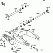Схема узла: Задний рычаг (Маятник) для Kawasaki ZX750 ZXR750