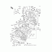 Схема вузла: Crankcase(1/2)(vn1500-l2) для Kawasaki VN1500 Vulcan 1500 Nomad Fi
