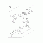 Схема узла: Аксессуары (エンジン ガード) для Kawasaki EX250 Ninja 250