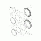 Схема узла: Колеса (Шины) для Kawasaki BJ250 Estrella