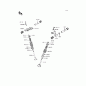 Схема узла: Клапан(ы) для Kawasaki KL250 KLR250