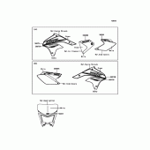 Схема вузла: Наклейки для Kawasaki KLX450 KLX450R