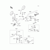 Схема вузла: Кермо & Пульт управління кермовим для Kawasaki KL250 KL250 Super Sherpa