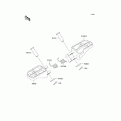 Схема вузла: Підніжки для Kawasaki KX125