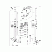 Схема узла: Вилка передней оси для Kawasaki ZX600 Ninja ZX-6R