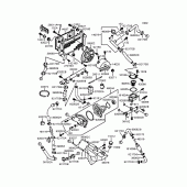 Схема вузла: Радіатор для Kawasaki ZX900 GPZ900R