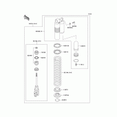 Схема вузла: Shock absorber(1/2) для Kawasaki KX125