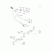 Схема узла: Выхлопная система (s) для Kawasaki EX250 Ninja 250