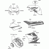 Схема вузла: Decal(violet/eventide) для Kawasaki ZX1100 ZZ-R1100