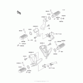 Схема узла: Подножки для Kawasaki KL650 KLR650