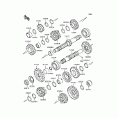 Схема узла: Трансмиссия для Kawasaki KLE500