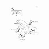 Схема вузла: Переднє крило для Kawasaki VN1700 Vulcan 1700 Voyager Custom ABS