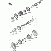 Схема вузла: Трансмісія для Kawasaki VN750 VN750 Twin