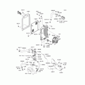 Схема вузла: Радіатор (1/2) для Kawasaki VN1600 Vulcan 1600 Nomad
