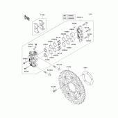Схема вузла: Переднє гальмо для Kawasaki ZR1000 Z1000