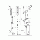 Схема узла: Передняя вилка(1/2) для Kawasaki KL650 KLR650
