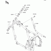 Схема вузла: Рама для Kawasaki VN800 Vulcan 800 Classic
