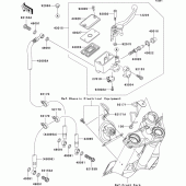 Схема вузла: Передній гальмівний циліндр Kawasaki EX650 Ninja 650