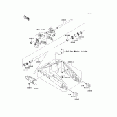 Схема узла: Задний рычаг (Маятник) для Kawasaki KLE650 Versys 650