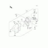 Схема узла: Воздушный фильтр для Kawasaki KLX110 KLX110