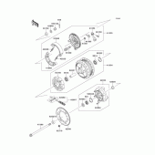 Схема вузла: Заднє колесо & Привідний ланцюг для Kawasaki EJ400 W400