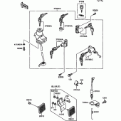Схема узла: Ignition switch(1/2) для Kawasaki EX500 GPZ500S