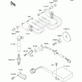 Схема узла: Система зажигания для Kawasaki ZX1100 ZZ-R1100