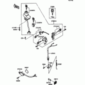 Схема узла: Ignition switch(1/2) для Kawasaki ZX900 GPZ900R