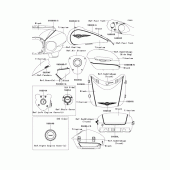 Схема вузла: Decals(titanium/black)(b9f) для Kawasaki VN1700 VN1700 Voyager ABS