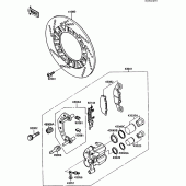 Схема вузла: Front caliper для Kawasaki EX500 GPZ500