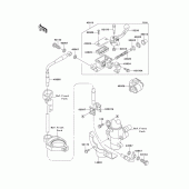 Схема вузла: Передній гальмівний циліндр для Kawasaki KX100