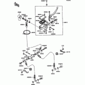Схема узла: Передний тормозной цилиндр для Kawasaki ZX900 GPZ900R