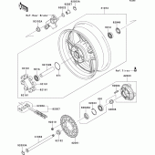 Схема узла: Ступица заднего колеса для Kawasaki ZX1000 Z1000SX